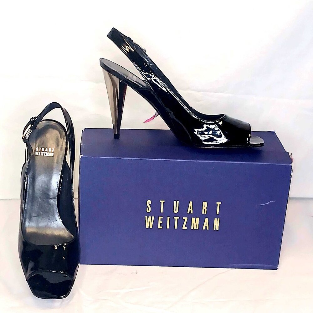Stuart Weitzman Sharp Open Toe Heels - image 1